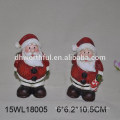 Santa claus with tree design ceramic christmas decoration